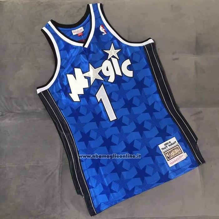 Maglia Orlando Magic Tracy McGrady #1 Mitchell & Ness 2000-01 Blu